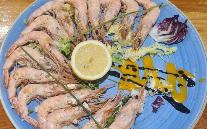 Gamba blanca fresca de Huelva